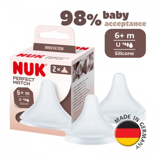 NUK Perfect Match teat 2 pieces | Made in Germany | 6M+